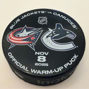Columbus Blue Jackets Vs Vancouver Canucks Game Warm Up Puck Nov 8 2025